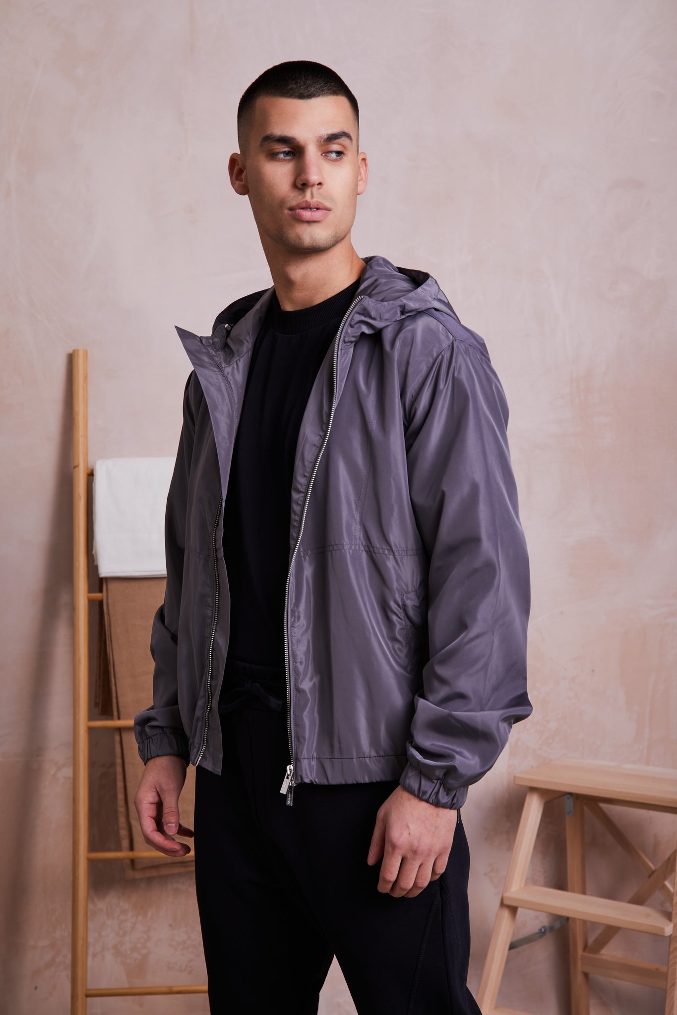 Delphini Bomber Jacket in Charcoal