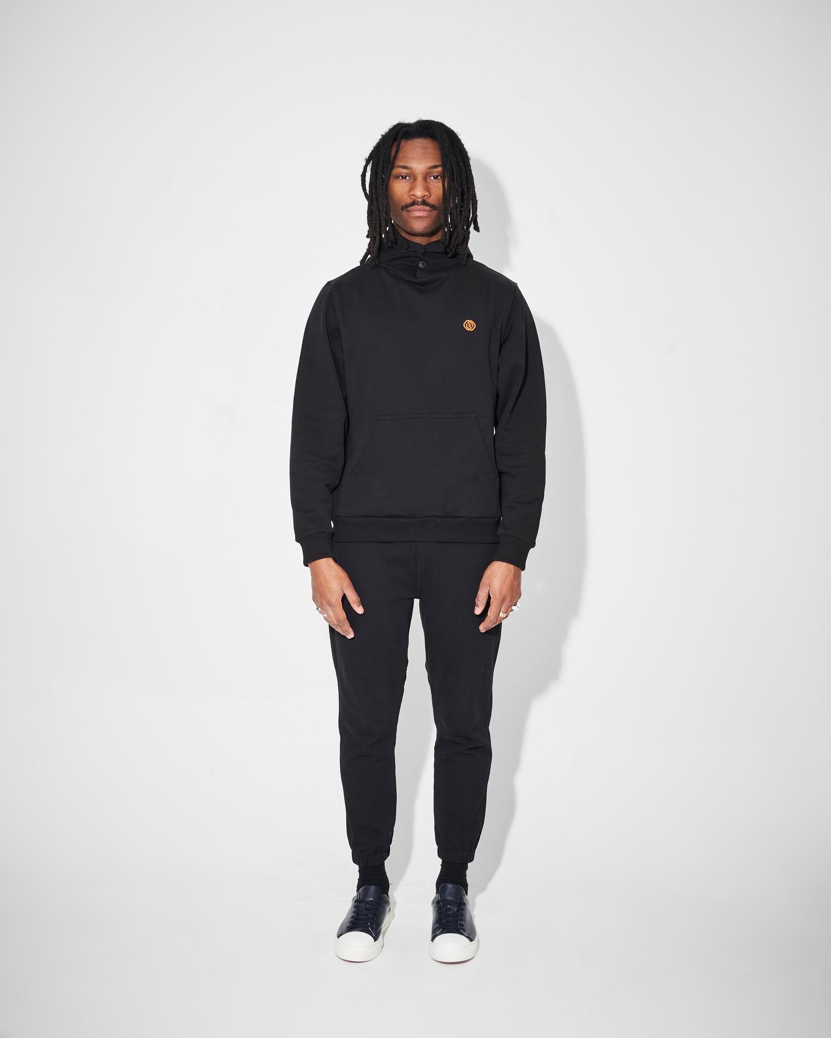 mens heavyweight tracksuit in black